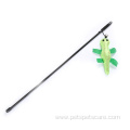 plush gecko cat stick plastic pole cat teaser